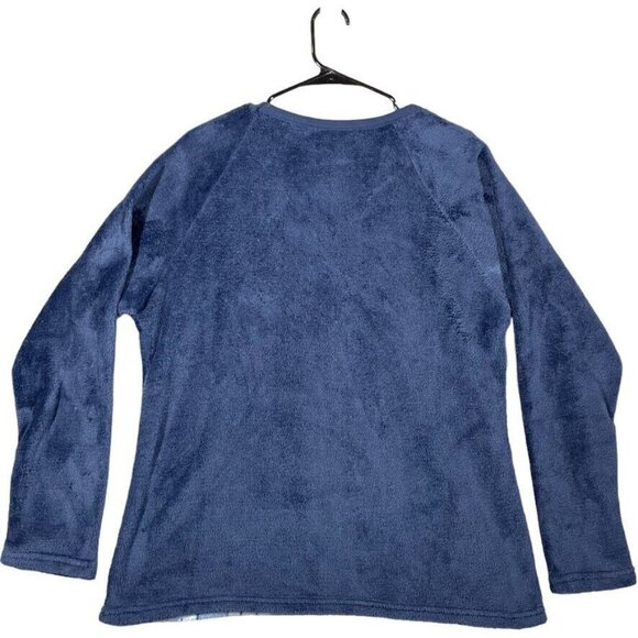 Disney Long Sleeve Sleepwear Women's Size XL Eeyore "Bah Humbug" Blue Fleece - Picture 7 of 8